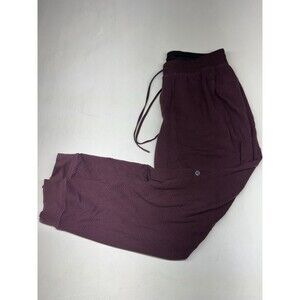 Lululemon At Ease Joggers Mens Large Red 28” Textured Knit Gym Yoga M5AIYS